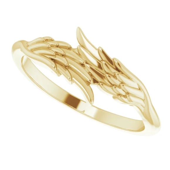 14k Gold Angel Ring - Picture 2 of 12